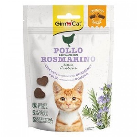 GimCat Snacks Crunchy Tavuk ve Biberiyeli Kedi Ödülü 50gr