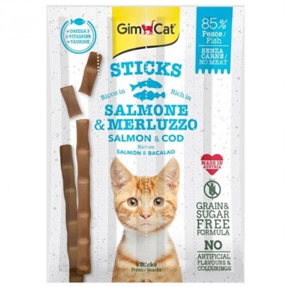 GimCat Sticks Alabalıklı-Somonlu Kedi Ödülü 4 Parça