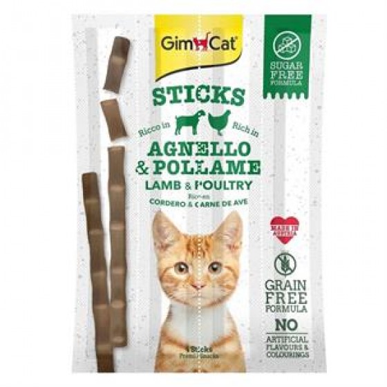 GimCat Sticks Kuzu Etli Ve Pirinçli 4 Parça Çiğnenti 20 Gr