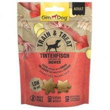Gimdog Train&Trait Mürekkep Balığı ve Zencefil Köpek Ödülü 125gr