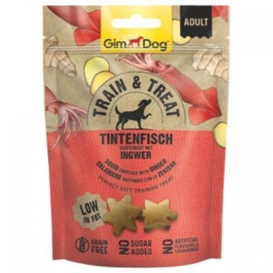 Gimdog Train&Trait Mürekkep Balığı ve Zencefil Köpek Ödülü 125gr