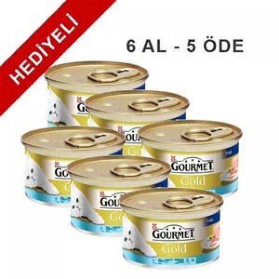 ProPlan Gourmet Gold Kıyılmış Ton Balıklı Kedi Konservesi 85 Gr 6 Al 5