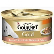 Proplan Gourmet Gold Parça Etli Soslu Alabalık Sebzeli Kedi Konservesi