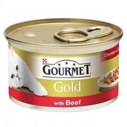ProPlan Gourmet Gold Parça Etli Soslu Sığır Etli Kedi Konservesi 85 Gr