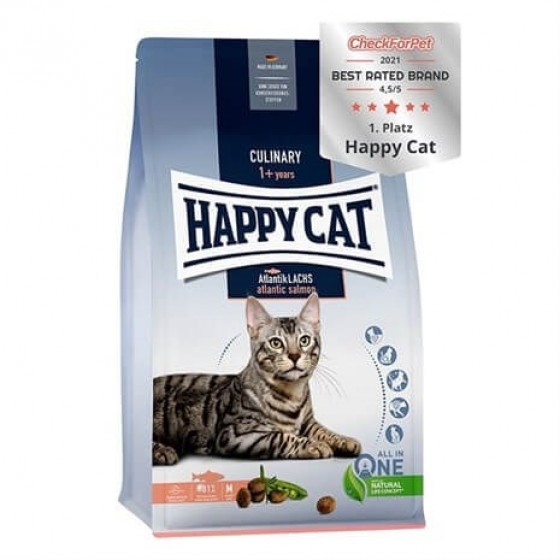 Happy Cat Atlantic Lachs Somonlu Yetişkin Kedi Maması 10 Kg