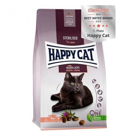 Happy Cat Steril Atlantic Lach Somonlu Kısır Kedi Maması 1.3 kg