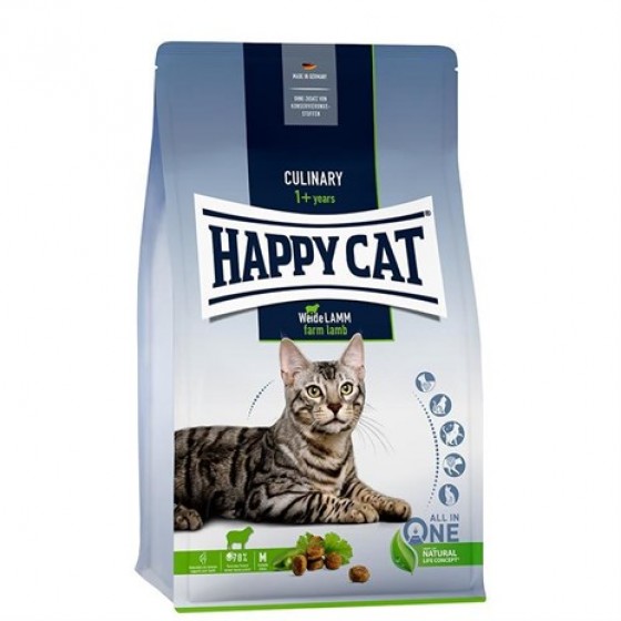 Happy Cat Weide Lamm Kuzu Etli Yetişkin Kedi Maması 10 Kg