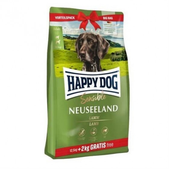 Happy Dog Neuseeland Kuzulu Yetişkin Köpek Maması 12,5+2Kg