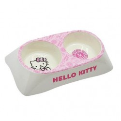Hello Kitty İkili Melamin Kedi Mama ve Su Kabı 2 x 10 cm Pembe Hello Kitty İkili Melamin Kedi Mama ve Su Kabı 2 x 10 cm Pembe
