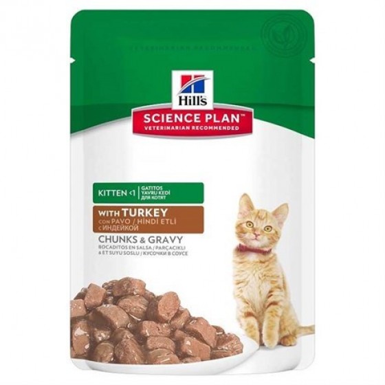 Hills Chunks & Gravy Kitten Hindili Yavru Kedi Konservesi 85 gr