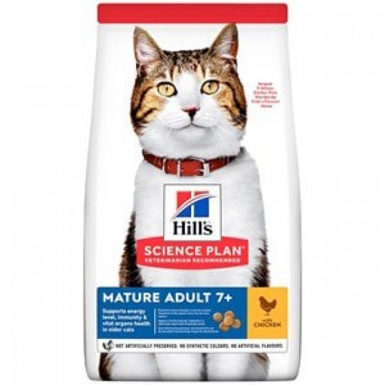 Hills Feline Mature +7 Tavuklu Yaşlı Kuru Kedi Maması 3 Kg