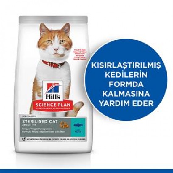 Hills Science Plan Kısırlaştırılmış Tuna Balıklı Kedi Maması 3 kg