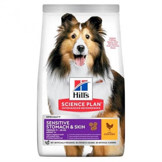 Hills Sensitive Skin Tavuklu Yetişkin Köpek Kuru Maması 14 Kg