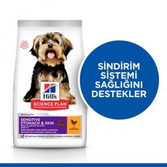 Hills Small Miniature Sensitive Stomach&Skin Hassas Köpek Maması 1.5kg