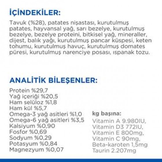 Hills Tahılsız Tavuklu Yetişkin Kedi Maması 1.5 kg