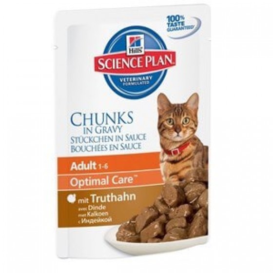 Hills Chunks & Gravy Hindili Yetişkin Kedi Konservesi 85 Gr