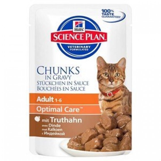 Hills Chunks & Gravy Hindili Yetişkin Kedi Konservesi 85 Gr