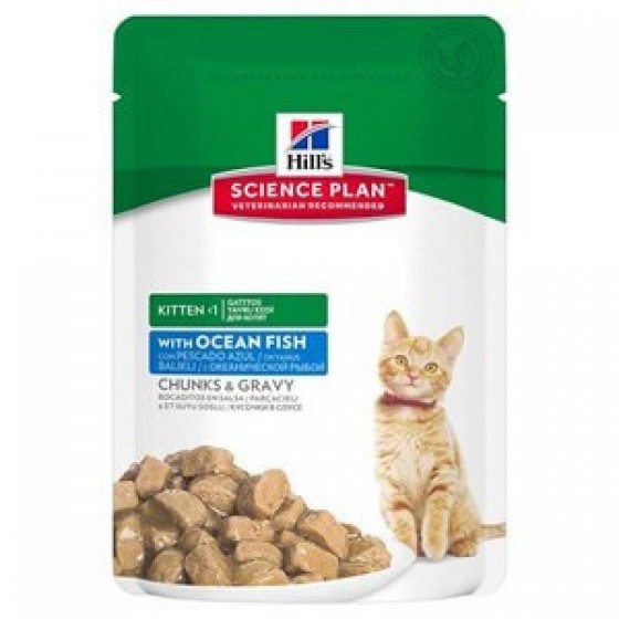 Hills Chunks & Gravy Kitten Balıklı Yavru Kedi Konservesi 85 gr