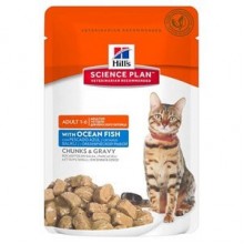 Hills Chunks & Gravy Okyanus Balıklı Kedi Konservesi 85 Gr