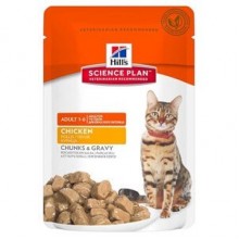 Hills Chunks & Gravy Tavuklu Kedi Konserve Maması 85 Gr