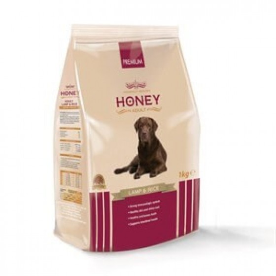 Honey Premium Kuzu Etli Pirinçli Yetişkin Köpek Maması 1 Kg