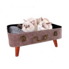 İbiyaya Köpek ve Kedi Yatağı Vintage Retro