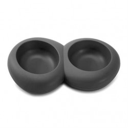 Imac Ciottoli D06 Kedi Köpek İkili Mama ve Su Kabı Siyah