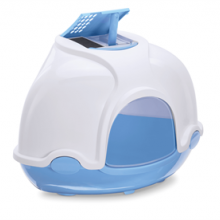 Imac Ginger Filtreli Köşe Kedi Tuvalet Kabı Mavi