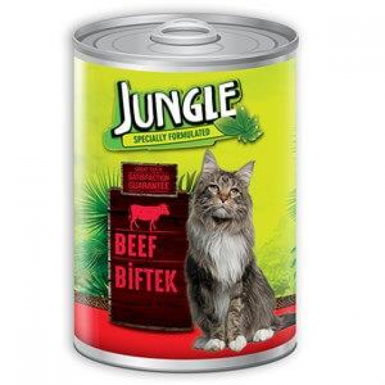 Jungle Biftekli Kedi Konservesi 415 Gr