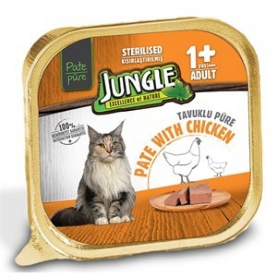 Jungle Kısır Tavuklu Ezme Kedi Konserve Maması 100 gr