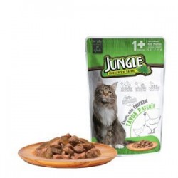 Jungle Pouch Kedi Tavuklu Jöleli Yaş Mama 100 gr.