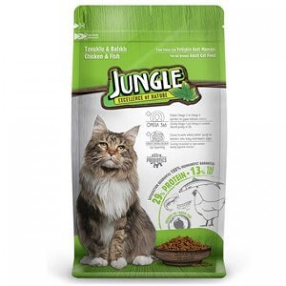 Jungle Tavuklu Balıklı Kedi Maması 15 kg