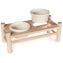 Karlie Ahşap İkili Kemirgen Yemek Masası 24x10x8 cm