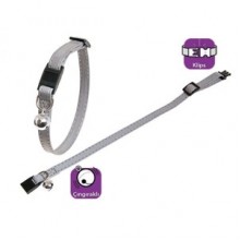 Karlie Kedi Fosforlu Tasma Gri Zilli 10mm X 30 Cm