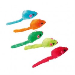 Karlie Flamingo Peluş Renkli Mini Fare Kedi Oyuncağı 5 li