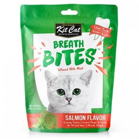 Kit Cat BreathBites Salmon Flavor Kedi Ödül Maması 60g