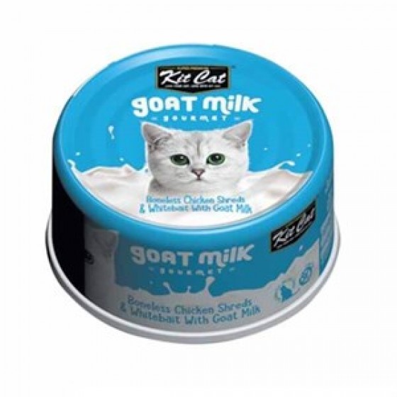 KitCat Keçi Sütlü Gourmet Tavuklu Kedi Konservesi 70g