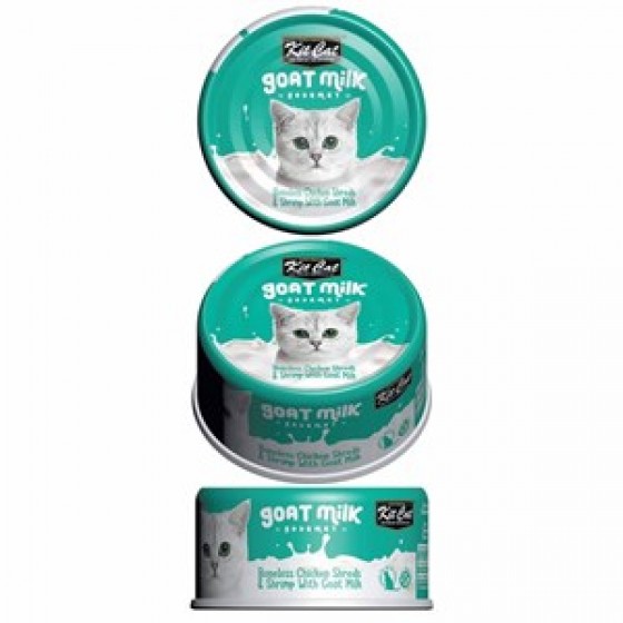 KitCat Keçi Sütlü Gourmet Tavuklu&Karidesli Kedi Konservesi 70g