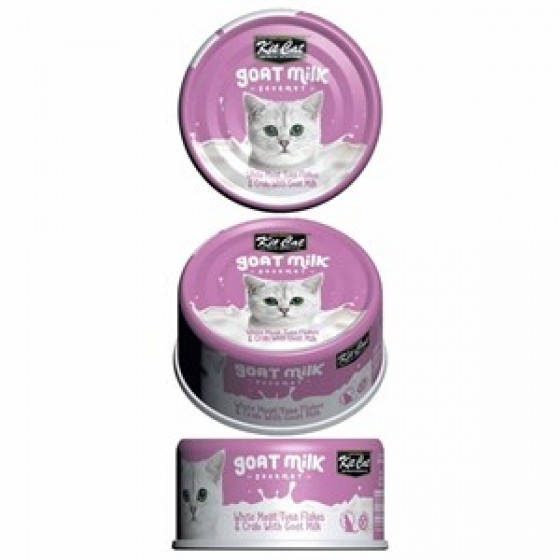 KitCat Keçi Sütlü Gourmet Tunalı&Yengeçli Kedi Konservesi 70g