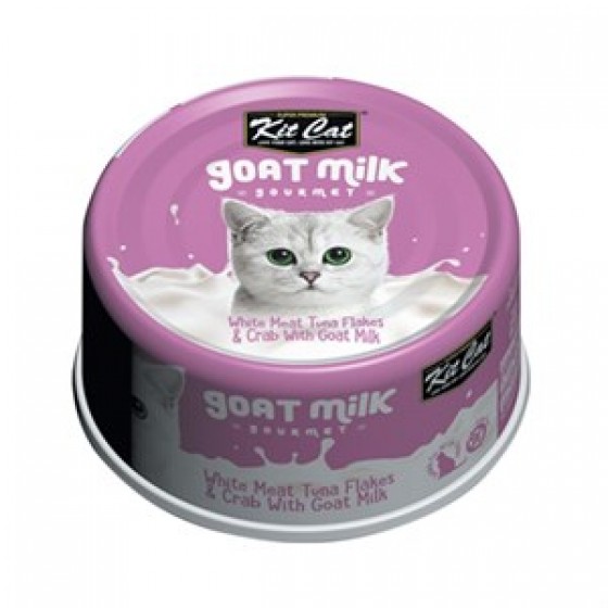 KitCat Keçi Sütlü Gourmet Tunalı&Yengeçli Kedi Konservesi 70g