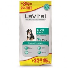 La Vital Somonlu Maxi Yavru Köpek Maması 12+3 Kg