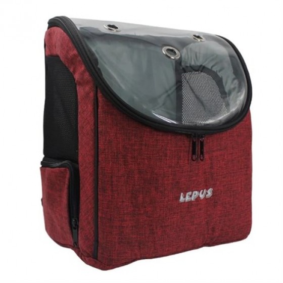 Lepus Şeffaf Sırt Çantası 40x25x30 cm Bordo