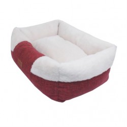 Lepus Luxe Comfort Kedi ve Köpek Yatağı Large Bordo