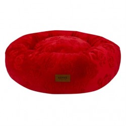 Lepus Luxe Donut Kedi ve Köpek Yatağı 60 cm Kırmızı