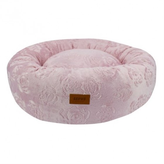 Lepus Luxe Donut Kedi ve Köpek Yatağı 60 cm Pembe