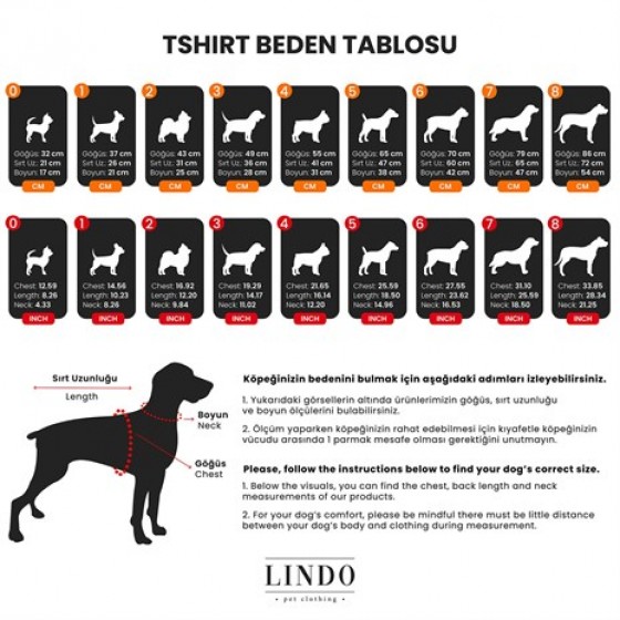 Lindo Art Köpek Tshirt Beden 1