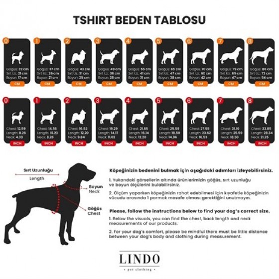 Lindo Funny Skull Köpek Tshirt Beden 0