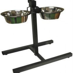 Lionpets İkili Ayaklı Çelik Mama Kabı 2x1400 ML