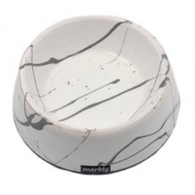 Marbly Zebra Mermerit Kedi Mama Kabı 16 Oz