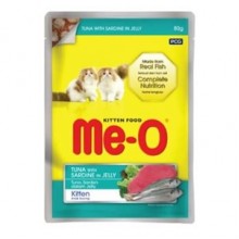 ME-O Jöle İçinde Pouch Ton Balık Sardalya Yavru Kedi Konservesi 80gr